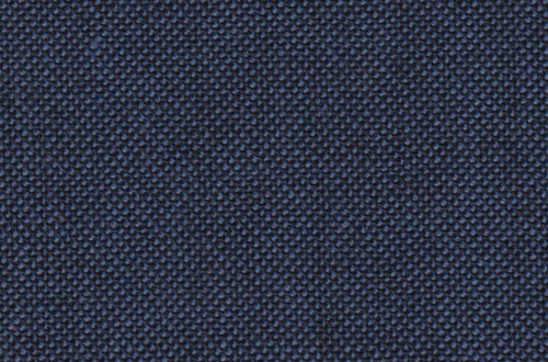 Mid Blue / Black Plain Hopsack Weave