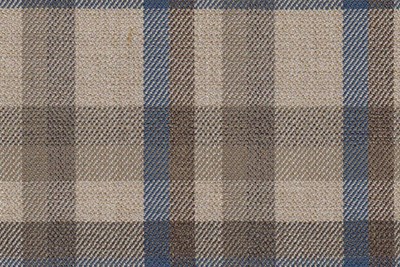 Beige with blue & brown check