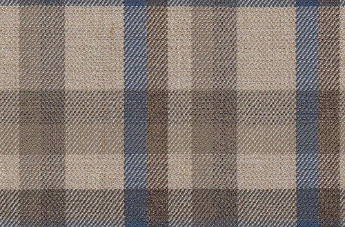 Beige with blue & brown check