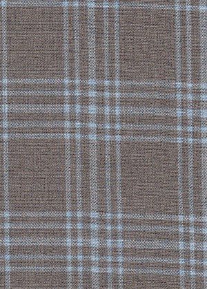 Fawn with light blue check