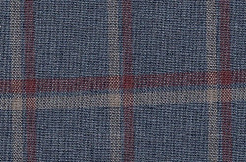 Airforce blue with Red/Beige Check