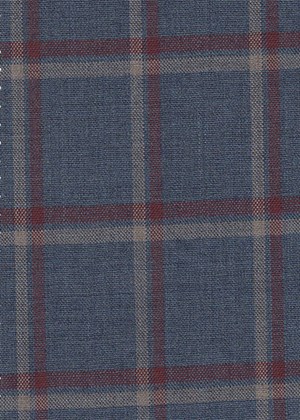 Airforce blue with Red/Beige Check