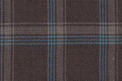 Brown with beige and turquoise check