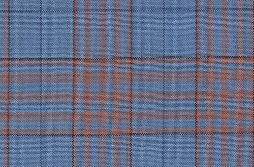 Light blue with Orange check