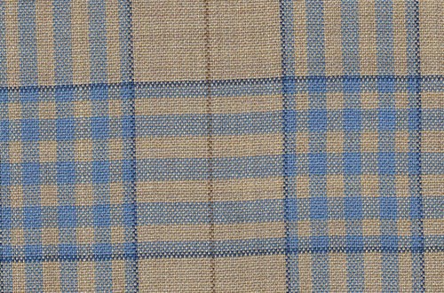 Wheat with light blue check