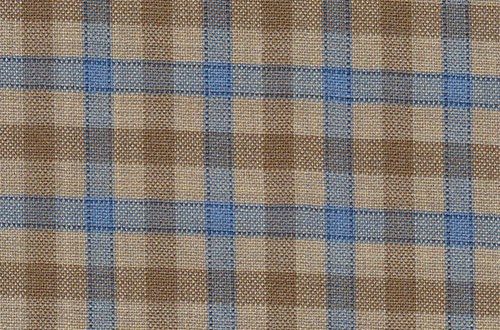 Wheat with tan and light blue check