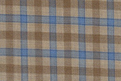 Wheat with tan and light blue check