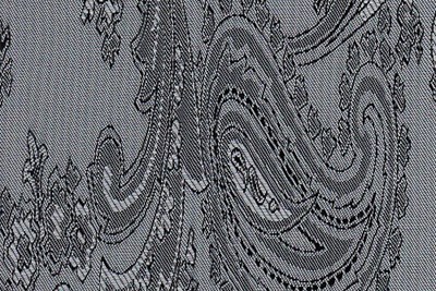 Large Paisley Silver/Black