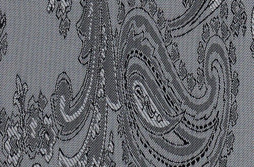 Large Paisley Silver/Black