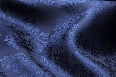 Large Paisley Blue/Black