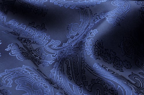 Large Paisley Blue/Black