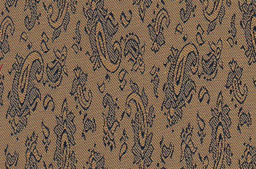 Small Paisley Gold/Dark Navy