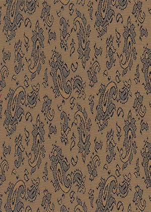 Small Paisley Gold/Dark Navy
