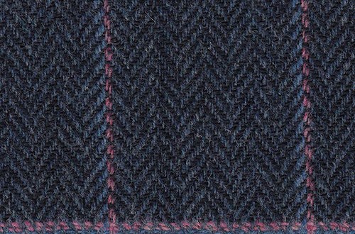 Blue/Grey herringbone w/pink/lt blue windowpane