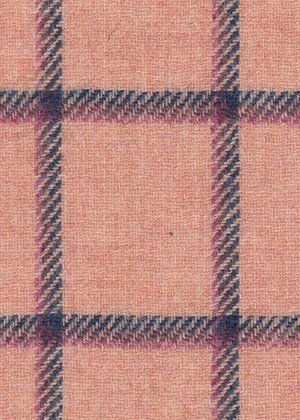 Salmon Pink w/ Navy & Fuchsia Windowpane