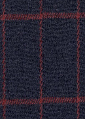 Navy w/ Burgundy Windowpane
