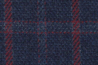 Navy Blue w/ Double Burgundy overchecks
