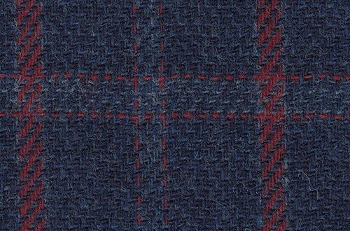 Navy Blue w/ Double Burgundy overchecks