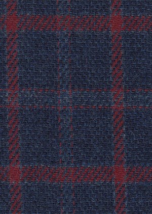 Navy Blue w/ Double Burgundy overchecks