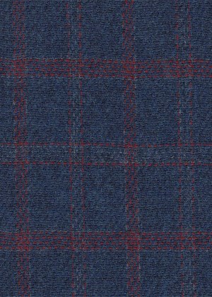 Blue w/Double Burgundy overchecks