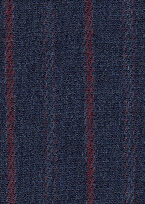 Navy Blue w/ Burgundy Stripes