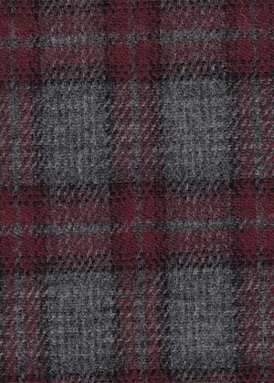 Grey w/ Burgundy Checks