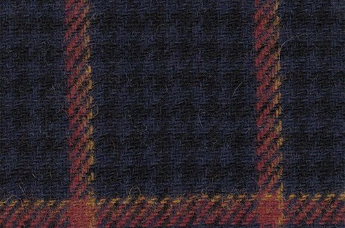 Black & Blue check w/ Red & Orange overcheck