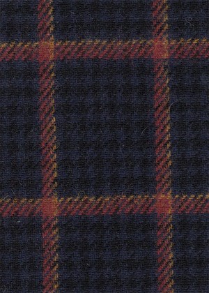 Black & Blue check w/ Red & Orange overcheck