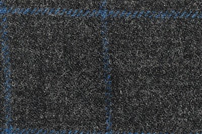 Charcoal Grey with Blue check