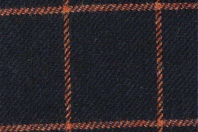 Black with orange check