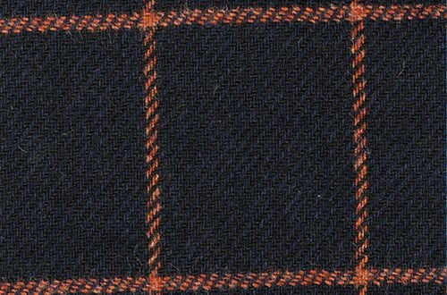 Black with orange check