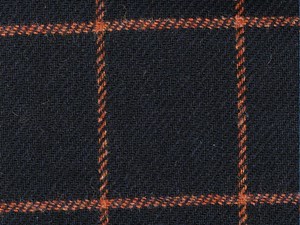 Black with orange check