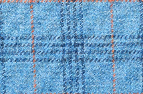 Turquoise w/Navy & orange checks