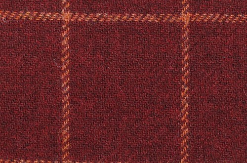 Burgundy with salmon check