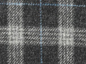Charcoal Grey w/Light Grey & Blue checks
