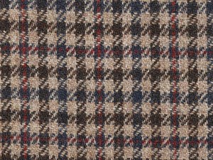 Beige w/ Brown/Navy/Red Check