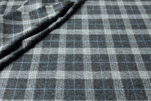 'Charcoal Grey w/Light Grey & Blue checks