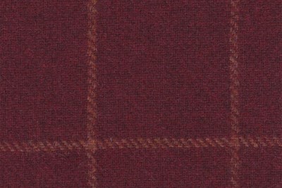Burgundy with salmon check