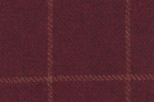 Burgundy with salmon check