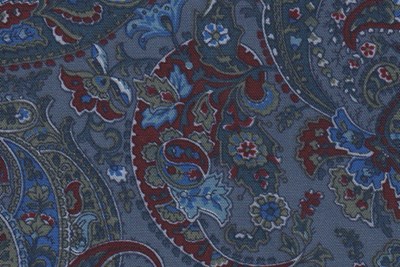 Navy / Red Large Paisley Print
