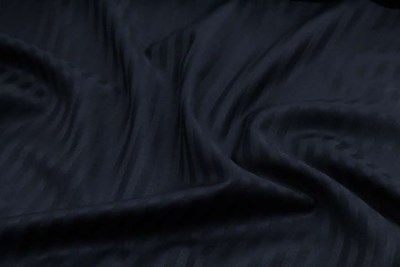 Dark Navy Herringbone Style Self Stripe