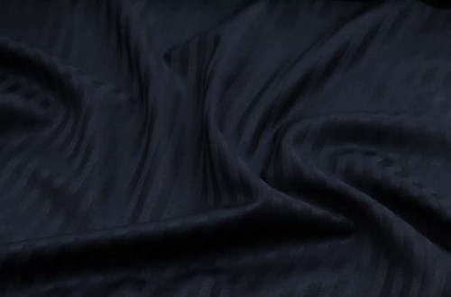 Dark Navy Herringbone Style Self Stripe