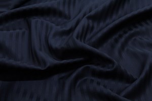Navy Herringbone Style Self Stripe