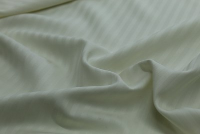 Off White Herringbone Style Self Stripe