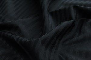 Black Herringbone Style Self Stripe