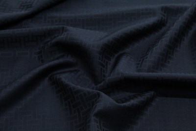 Dark Navy Self Geometric Box